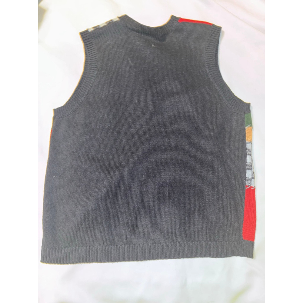 Vintage Patchwork Vest Medium Oversized Cottageco… - image 5